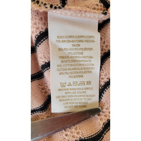 Free People Wavy Stripe Pointelle Peplum Top - Picture 4 of 4